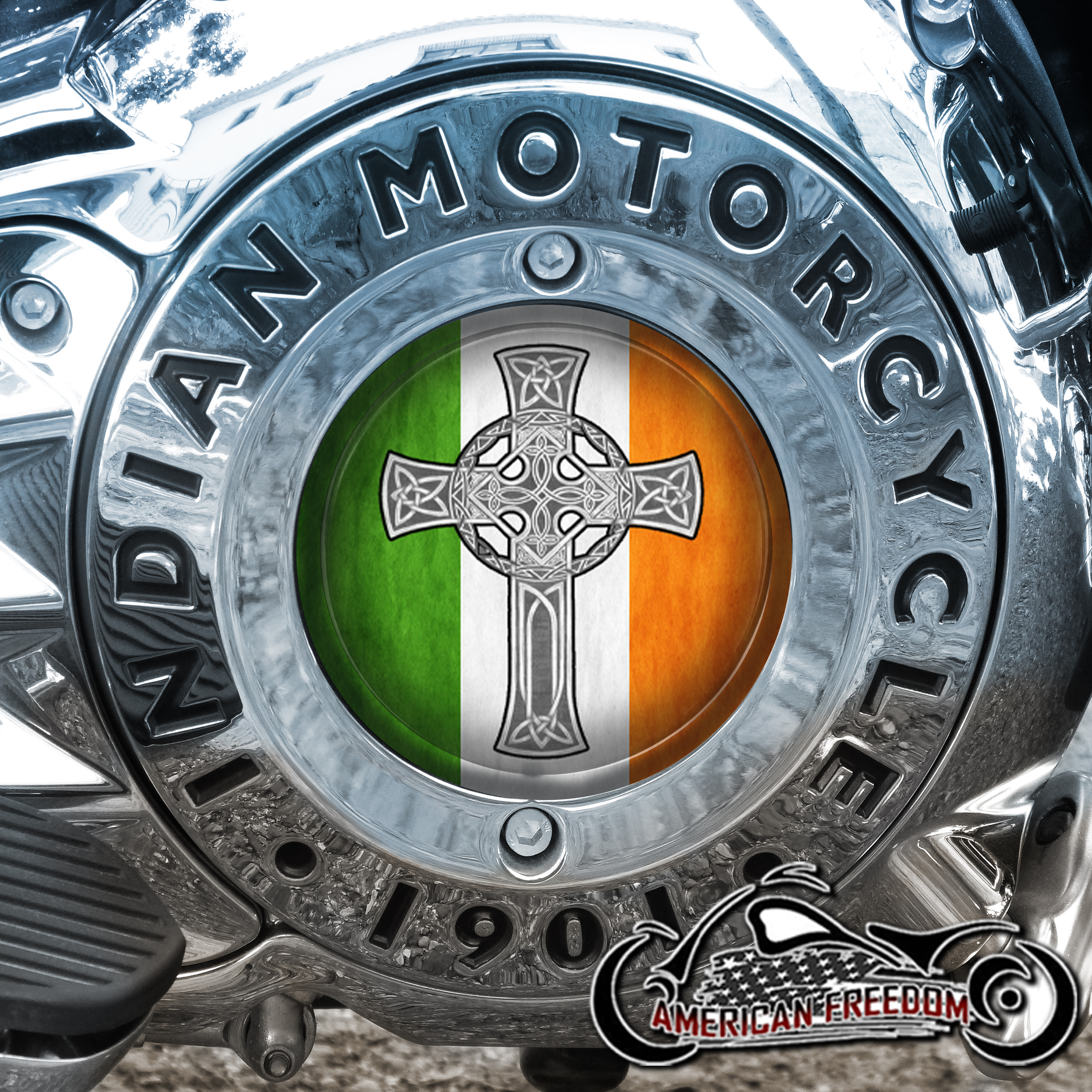 Indian Motorcycles Thunder Stroke Derby Insert - Irish Cross